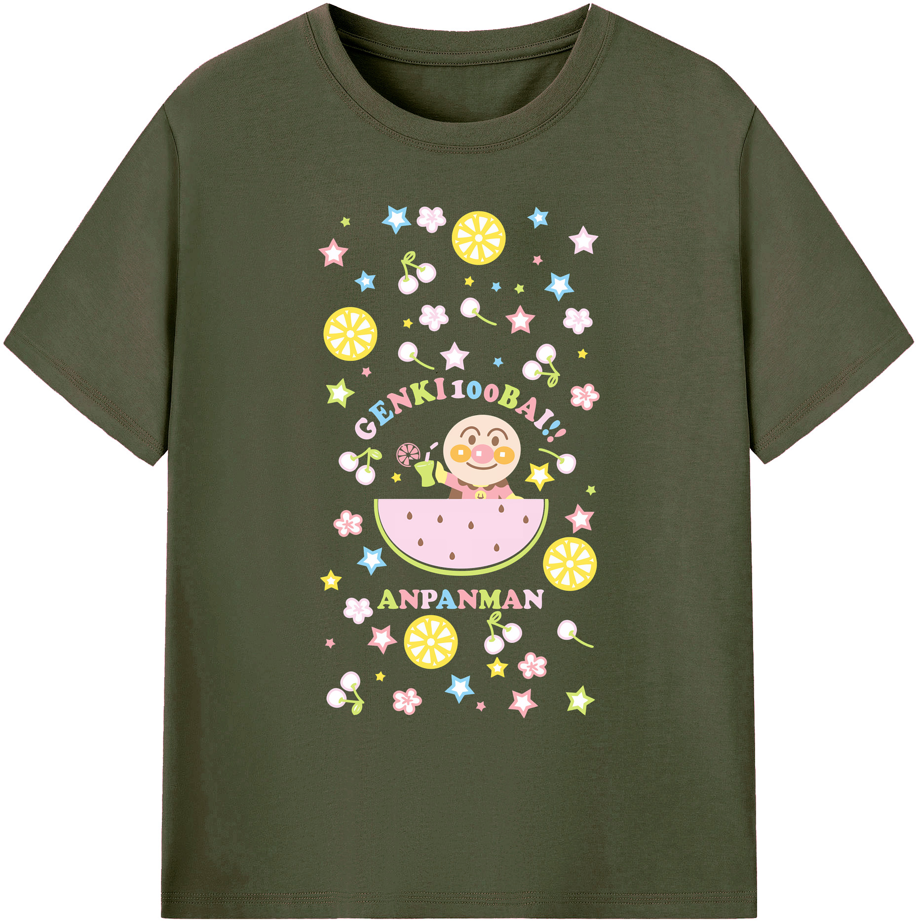 （画像用） アンパンマン Anpanman 綿100％ メンズ半袖Tシャツ｜肌触りやわらか＆通気性